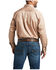 Ariat Men's Solid Khaki Twill Long Sleeve Western Shirt - Big & Tall, Beige/khaki, hi-res