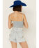 Image #4 - Blank NYC Women's Light Wash Picnic Date Embroidered Denim Crop Top, , hi-res