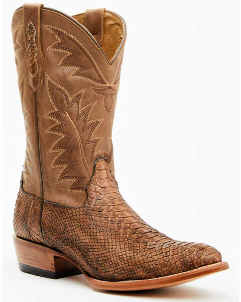 Cody James Men's Exotic Python Western Boots - Round Toe, Brown, hi-res