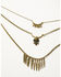 Image #1 - Shyanne Women's Soleil Steer Head Layered Necklace, Gold, hi-res