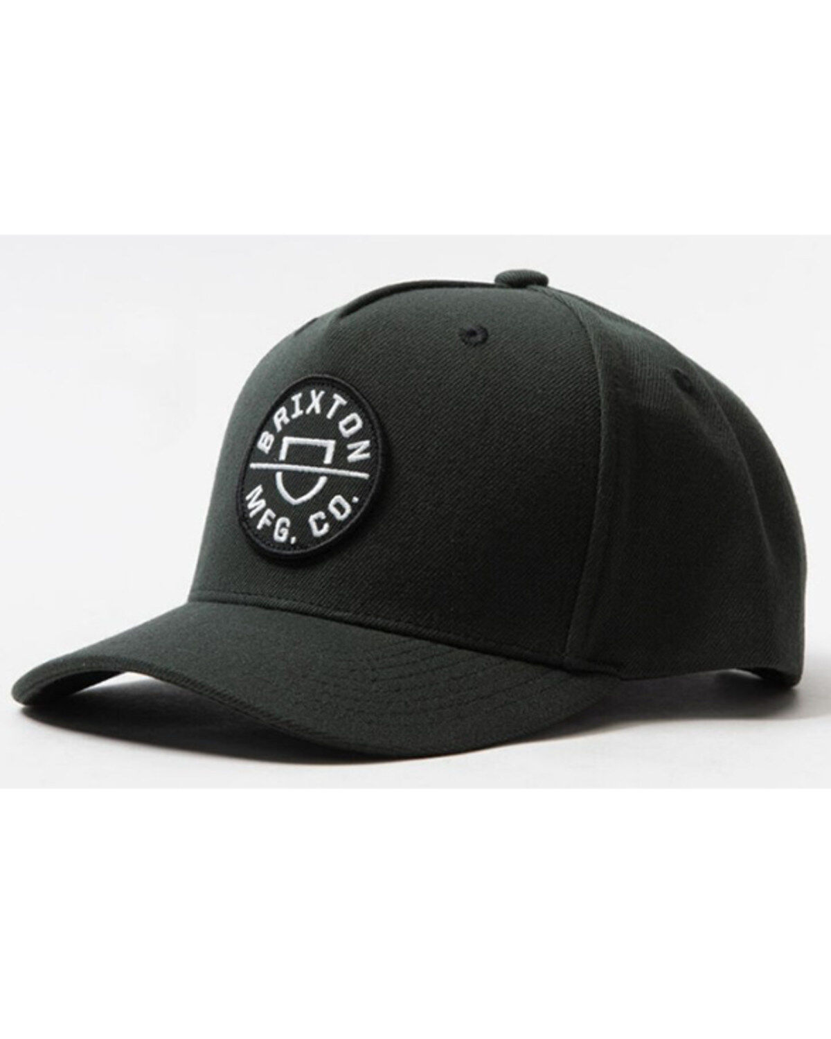 Image #1 - Brixton Men's Crest Circle Logo Patch Ball Cap, Black, hi-res