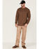 Hawx Men's Logo Graphic Long Sleeve Work T-Shirt, Dark Brown, hi-res