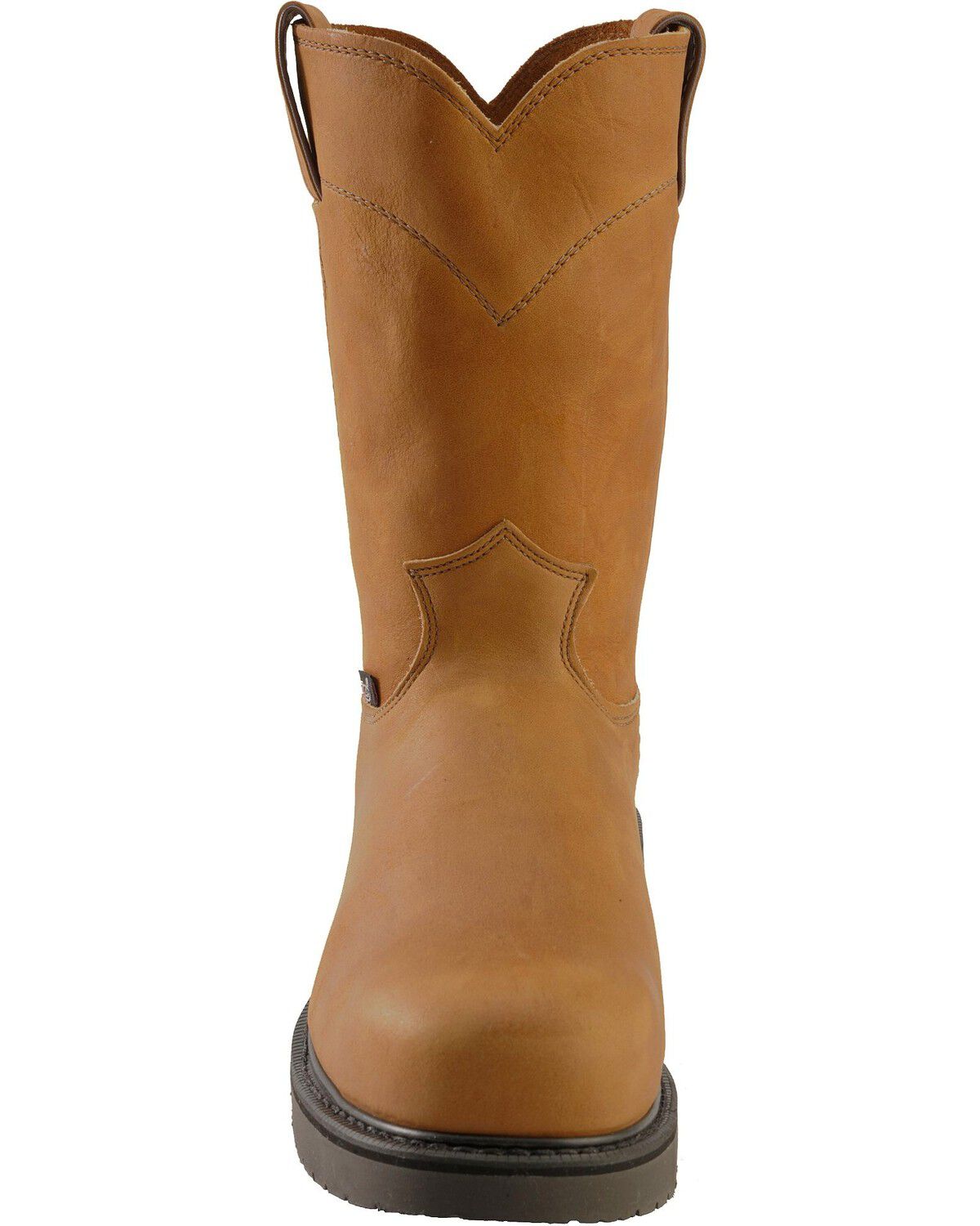 justin pull on work boots steel toe