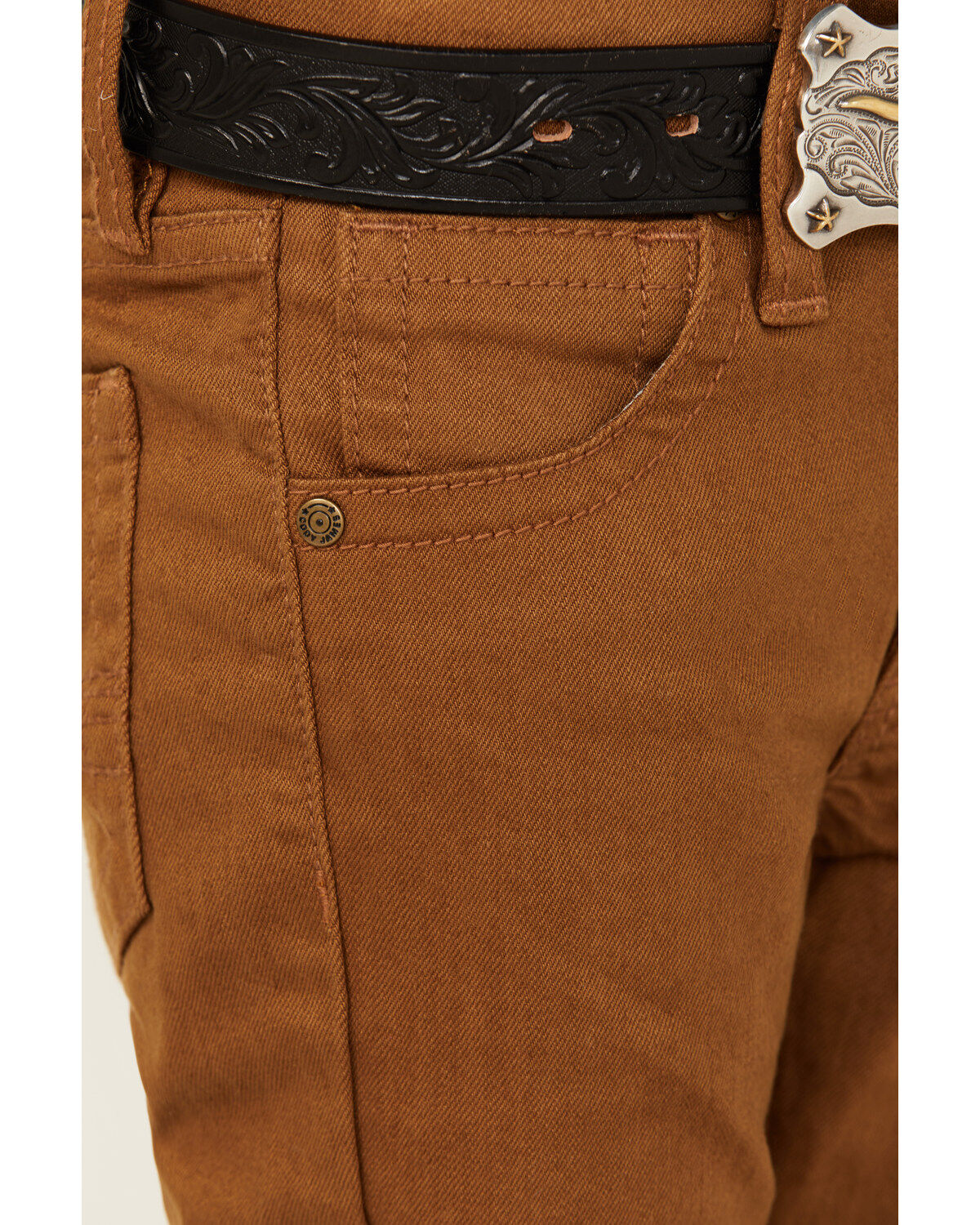 Image #2 - Cody James Little Boys' Rubber Slim Straight Stretch Jeans, Rust Copper, hi-res