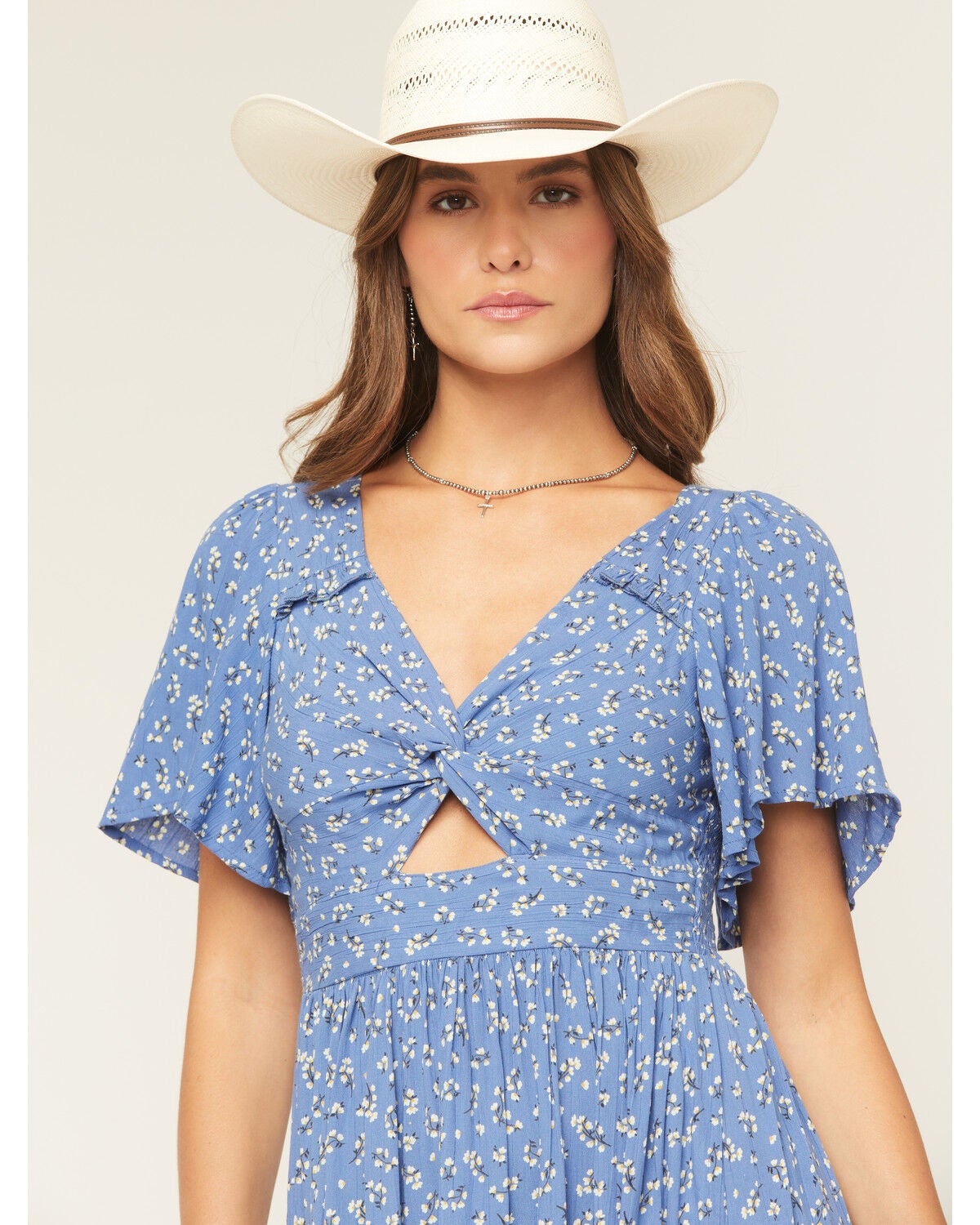 Paige Wallace Women's Tiny Cross Navajo Pearl Necklace, Silver, hi-res