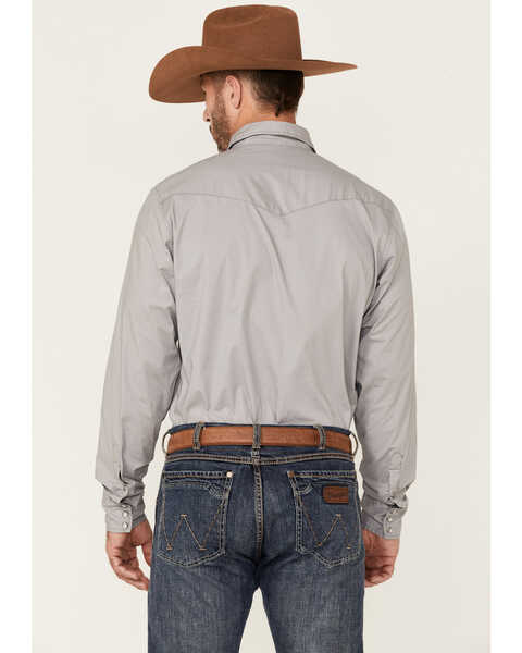 Image #4 - Tin Haul Men's Solid Poplin Gray Long Sleeve Western Shirt , Grey, hi-res