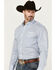 Image #2 - Wrangler Men's Logo Geo Print Long Sleeve Button-Down Western Shirt, Light Blue, hi-res