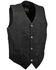 Image #1 - Milwaukee Leather Men's 4X Classic Snap Front Denim Biker Vest, , hi-res