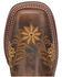 Laredo Women's Secret Garden Western Performance Boots - Broad Square Toe, Brown, hi-res