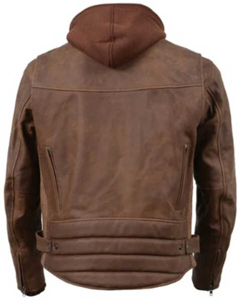 Image #2 - Milwaukee Leather Men's Scoundrel Vintage Crazy Horse Leather Jacket  - 4X, Brown, hi-res