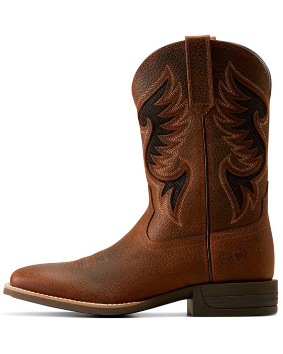 Image #2 - Ariat Men's Cowpuncher VentTEK Performance Western Boots - Broad Square Toe, Brown, hi-res