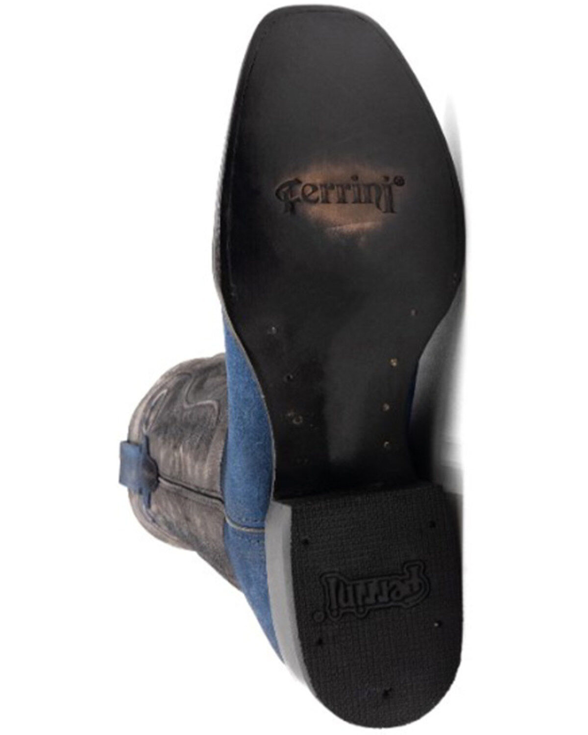 Image #7 - Ferrini Men's Roughrider Western Boots - Square Toe, Black, hi-res