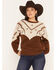 Image #1 - Panhandle Slim Women's Conversational Yoke Sweater, Brown, hi-res