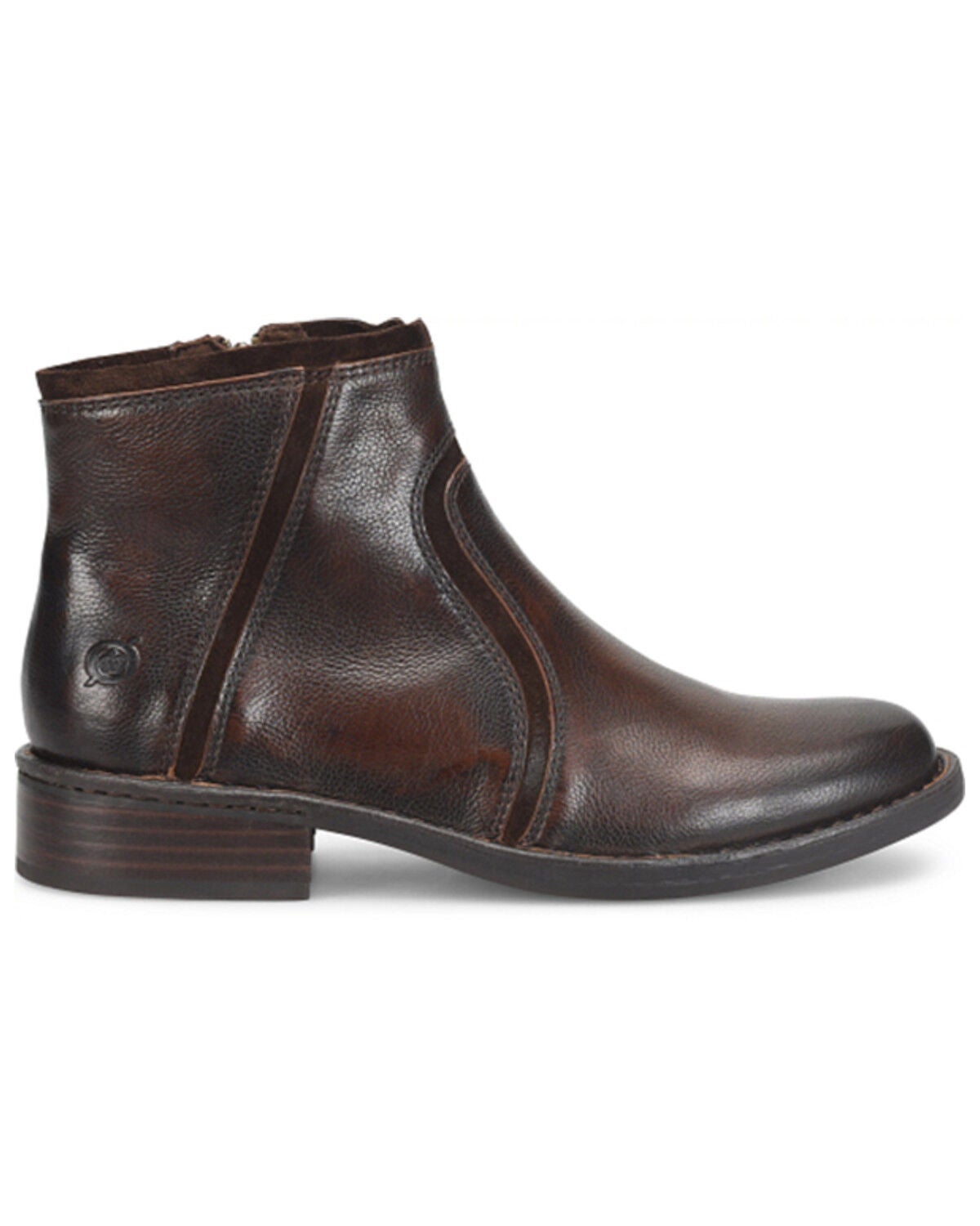 Image #2 - Born Women's Cincy Booties - Round Toe, Brown, hi-res