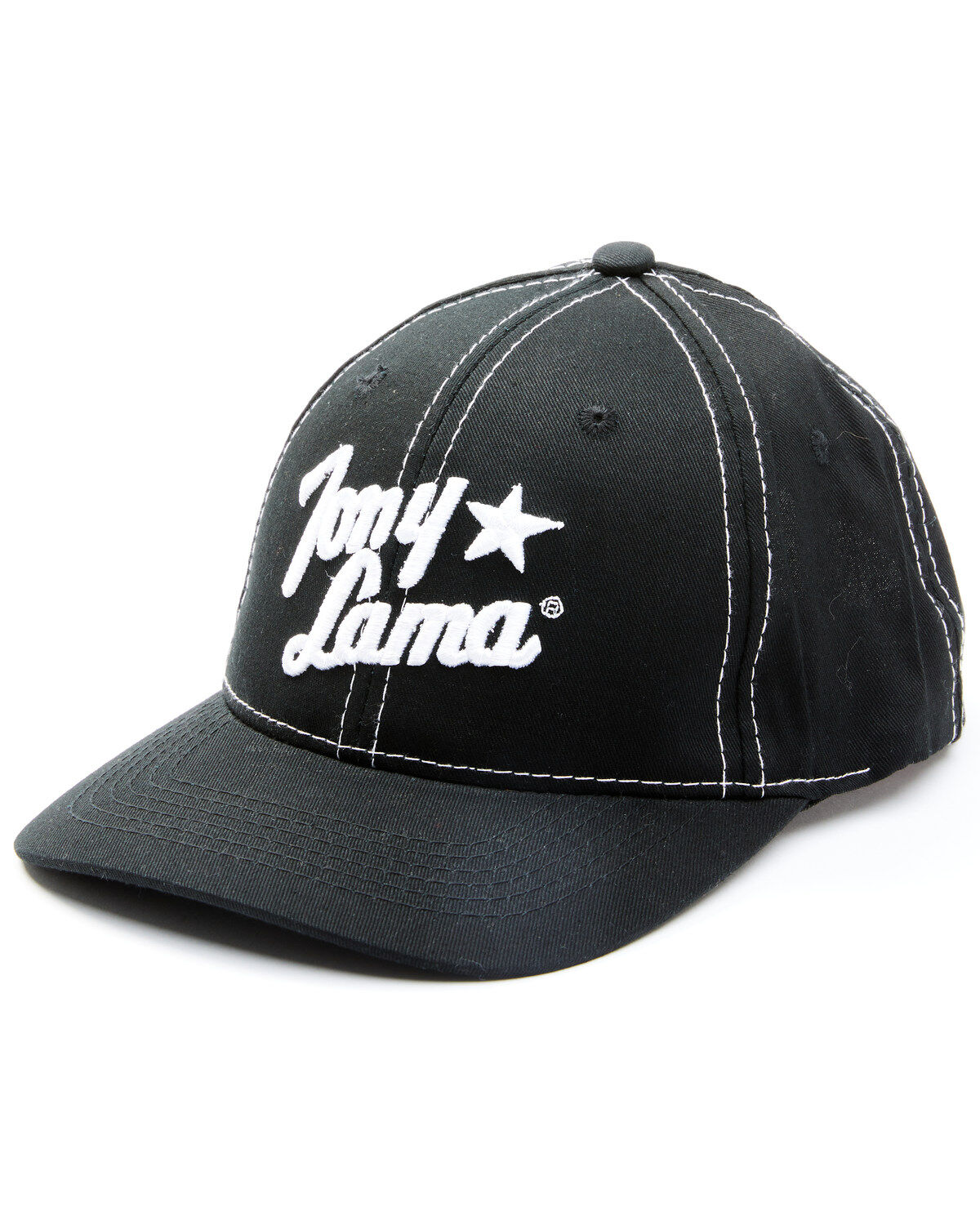 Image #1 - Tona Lama Men's Star Logo Ball Cap, Black, hi-res