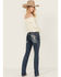 Image #1 - Grace in LA Women's Medium Wash Mid Rise Diamond Pocket Bootcut Stretch Denim Jeans, Medium Wash, hi-res