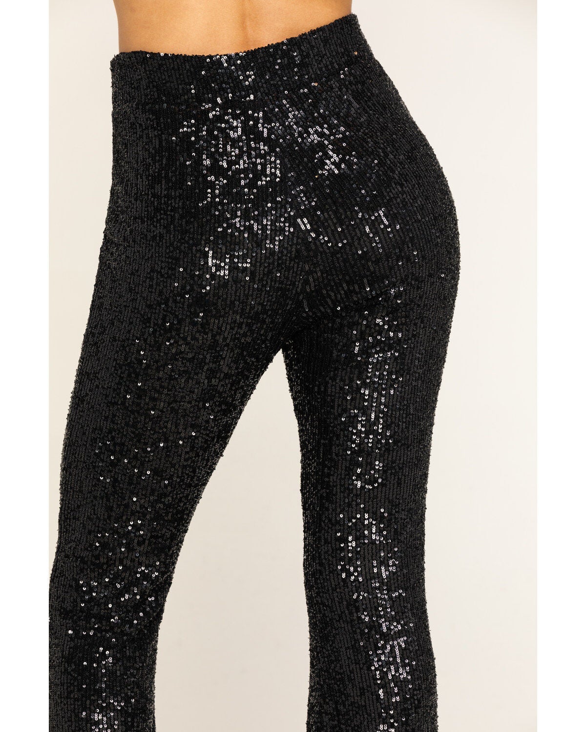 black glitter pants