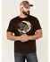 Moonshine Spirit Men's Graphic Short Sleeve Serenade Brown T-Shirt , Dark Brown, hi-res