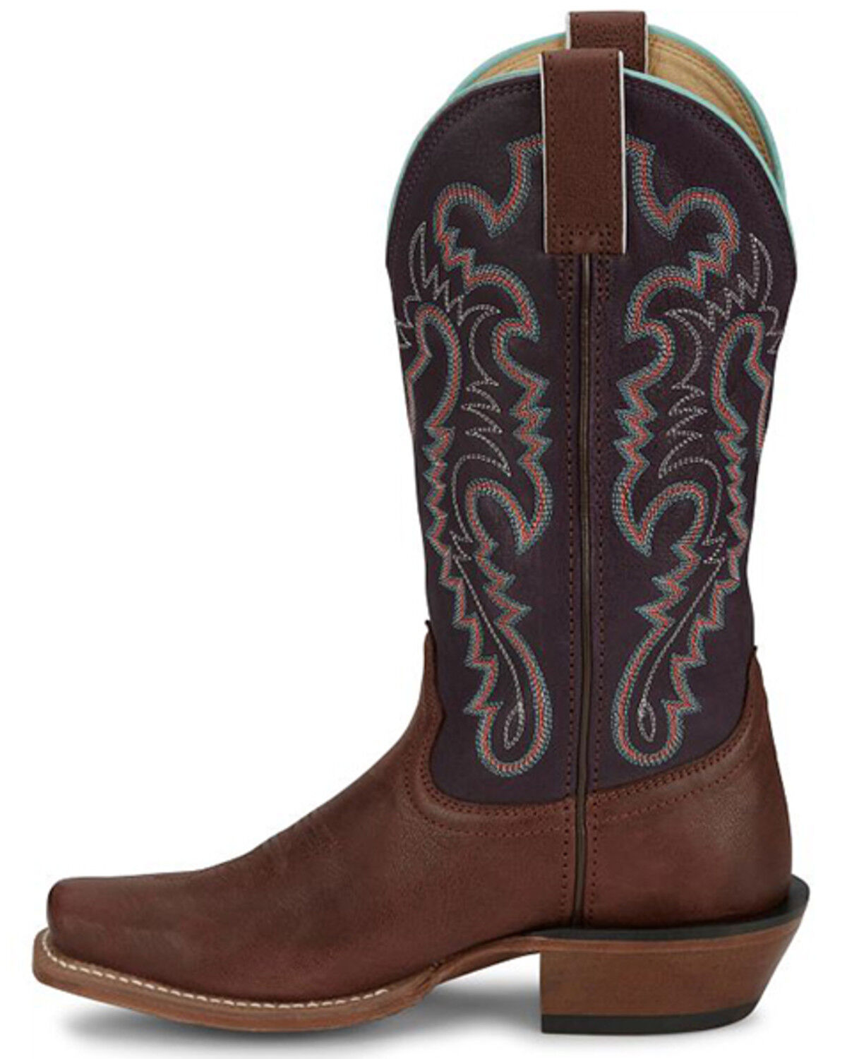 Image #3 - Justin Women's Breaking News Tall Western Boots - Square Toe, Dark Brown, hi-res