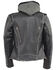 Milwaukee Leather Women's Rub-Off Hoodie Motorcycle Jacket - 3X, Black, hi-res