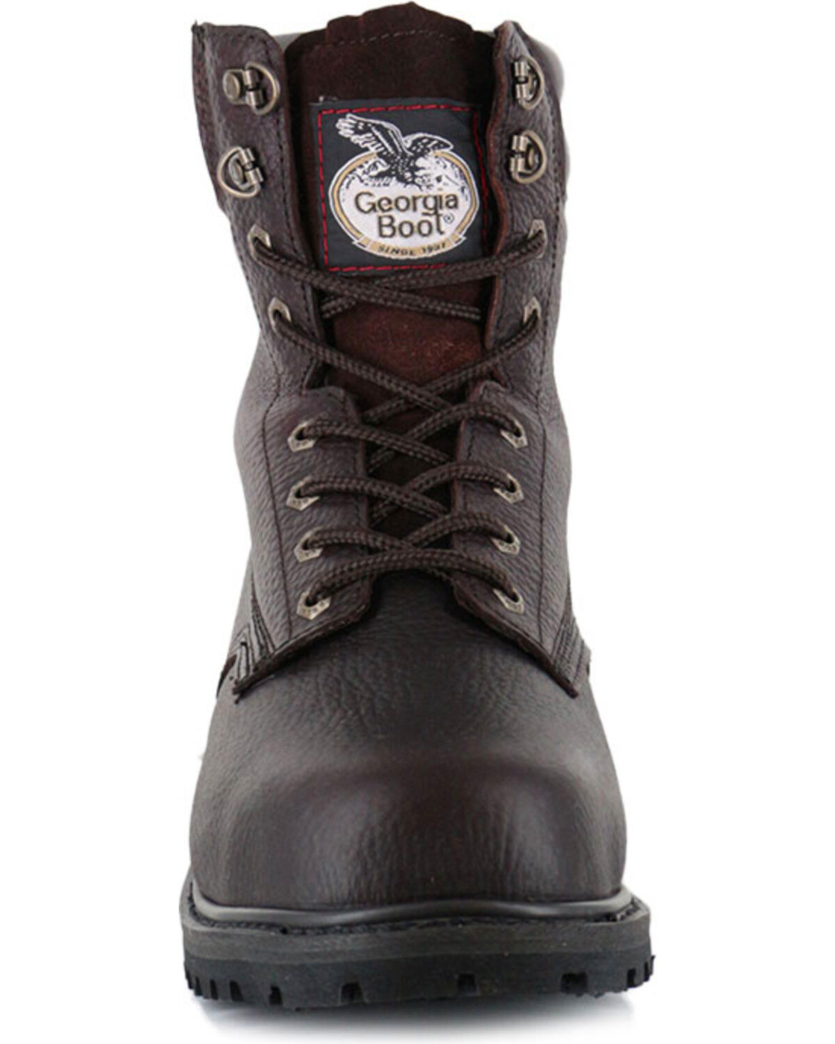 Image #4 - Georgia Men's Steel Toe Oiler Work Boots, Brown, hi-res