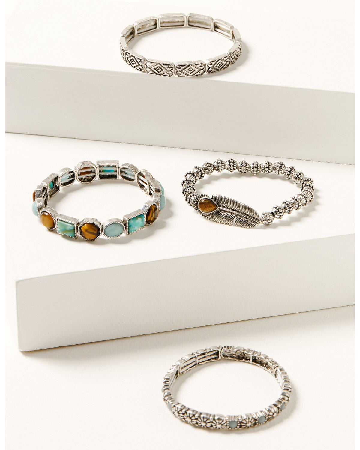 Shyanne Women's Juniper Sky Bracelet Set - 3 Piece, Silver, hi-res