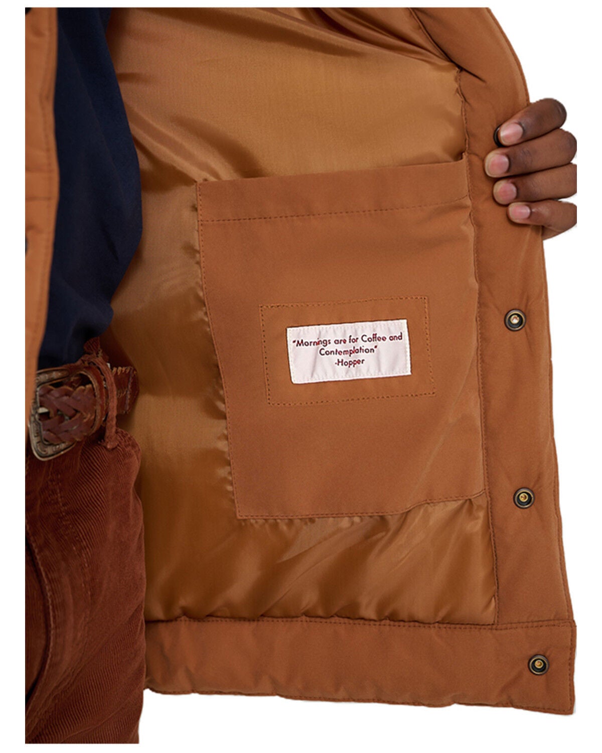 Wrangler X Stranger Things Men's Sherpa Collar Snap Puffer Jacket