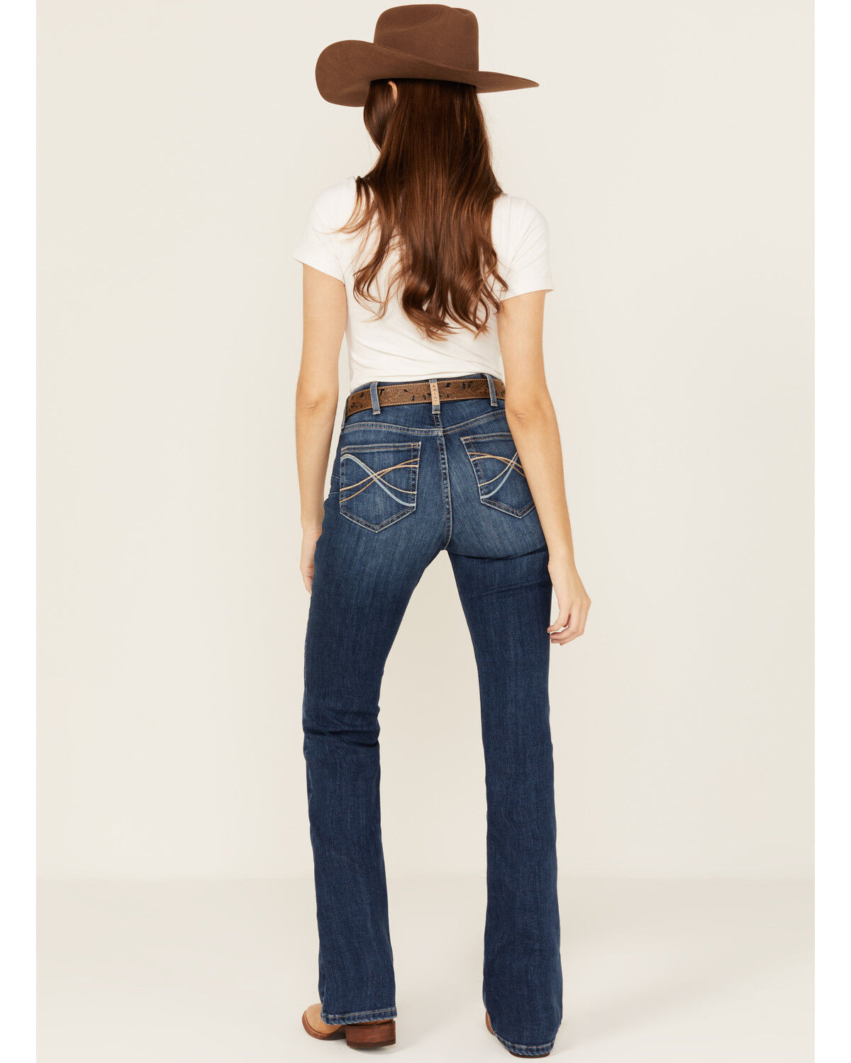 Product Name:  Ariat Women's Jessica Dark Wash High Rise Bootcut Stretch Denim Jeans