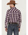 Resistol Men's Atlantis Ombre Plaid Long Sleeve Button Down Western Shirt , Navy, hi-res