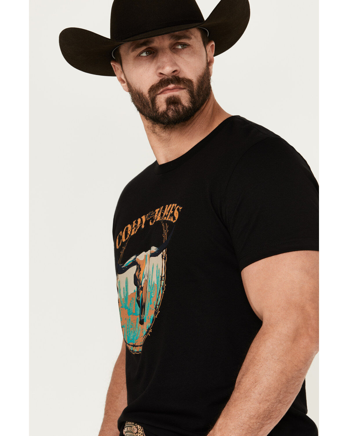 Image #2 - Cody James Men's Skull Cactus Short Sleeve Graphic T-Shirt, Brick Red, hi-res