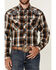 Image #3 - Roper Men's Embroidered Yoke Plaid Print Long Sleeve Snap Western Shirt, Multi, hi-res