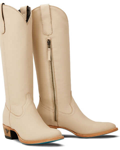Lane Women's Plain Jane Tall Western Boots - Medium Toe , Ivory, hi-res