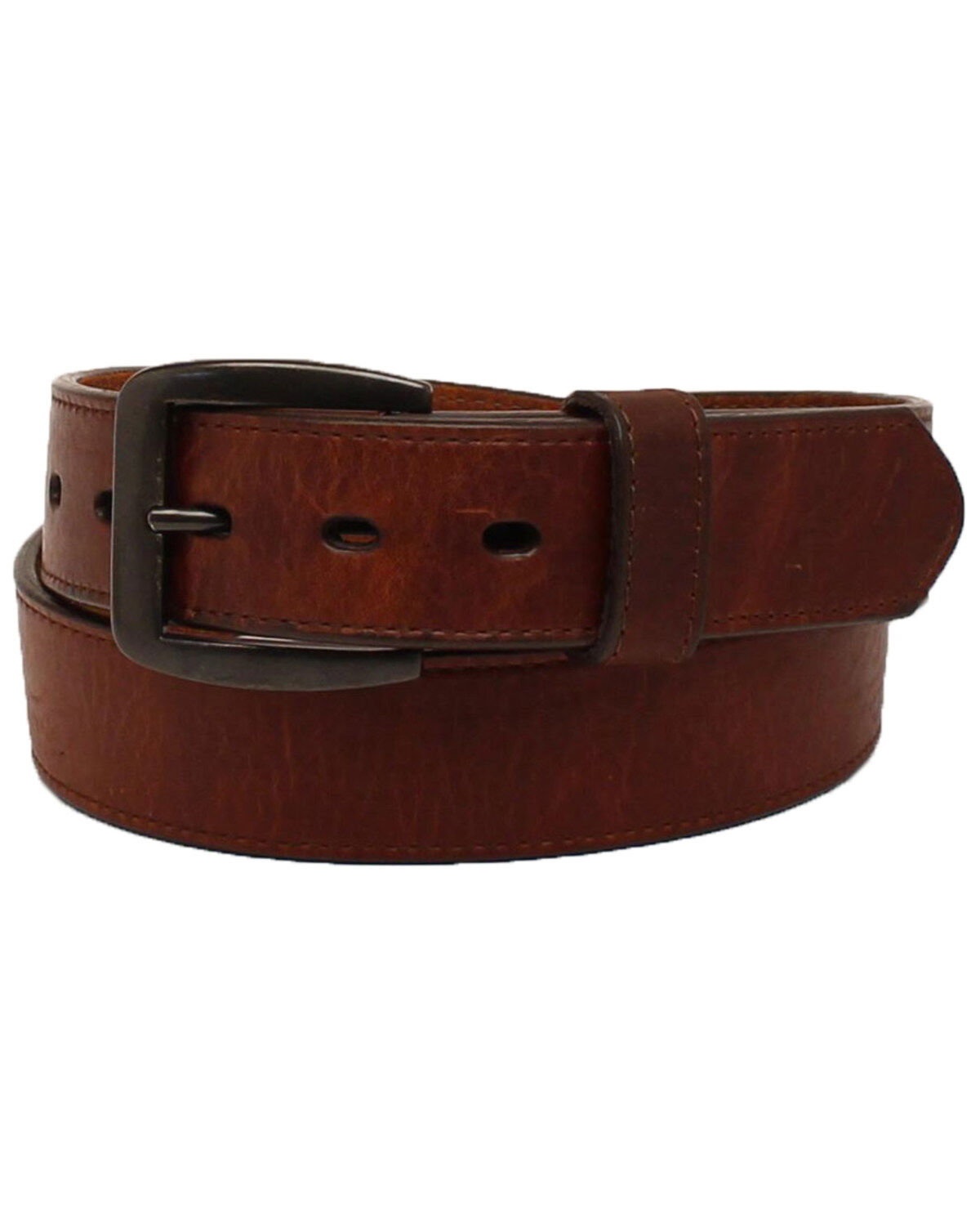 Image #1 - 3D Men's Leather Belt, Dark Brown, hi-res