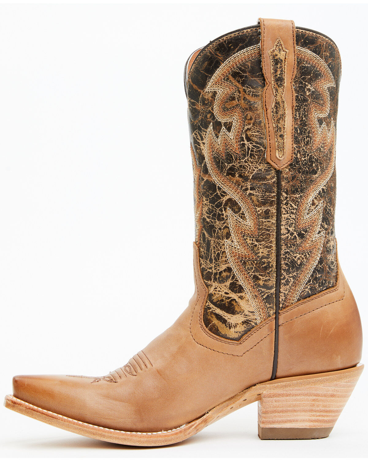 Image #3 - Dan Post Women's 11" Tria Western Boots - Snip Toe, Tan, hi-res