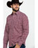 Image #3 - Rock 47 By Wrangler Men's Burgundy Paisley Print Long Sleeve Western Shirt  , , hi-res