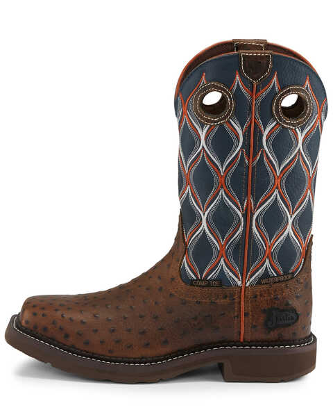 Image #2 - Justin Women's Tarana Chocolate Western Work Boots - Composite Toe, , hi-res