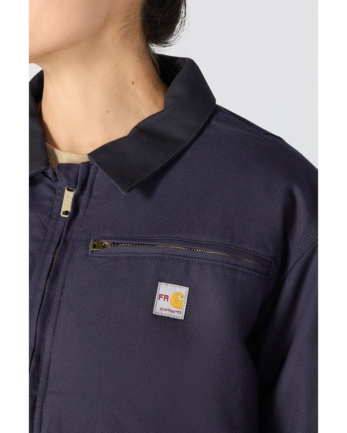 Image #2 - Carhartt Women's FR Crawford Detroit Jacket, Navy, hi-res