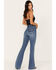Idyllwind Women's Edge Hill Medium Wash High Rise Outlaw Flare Jeans, Medium Wash, hi-res