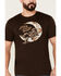 Moonshine Spirit Men's Graphic Short Sleeve Serenade Brown T-Shirt , Dark Brown, hi-res