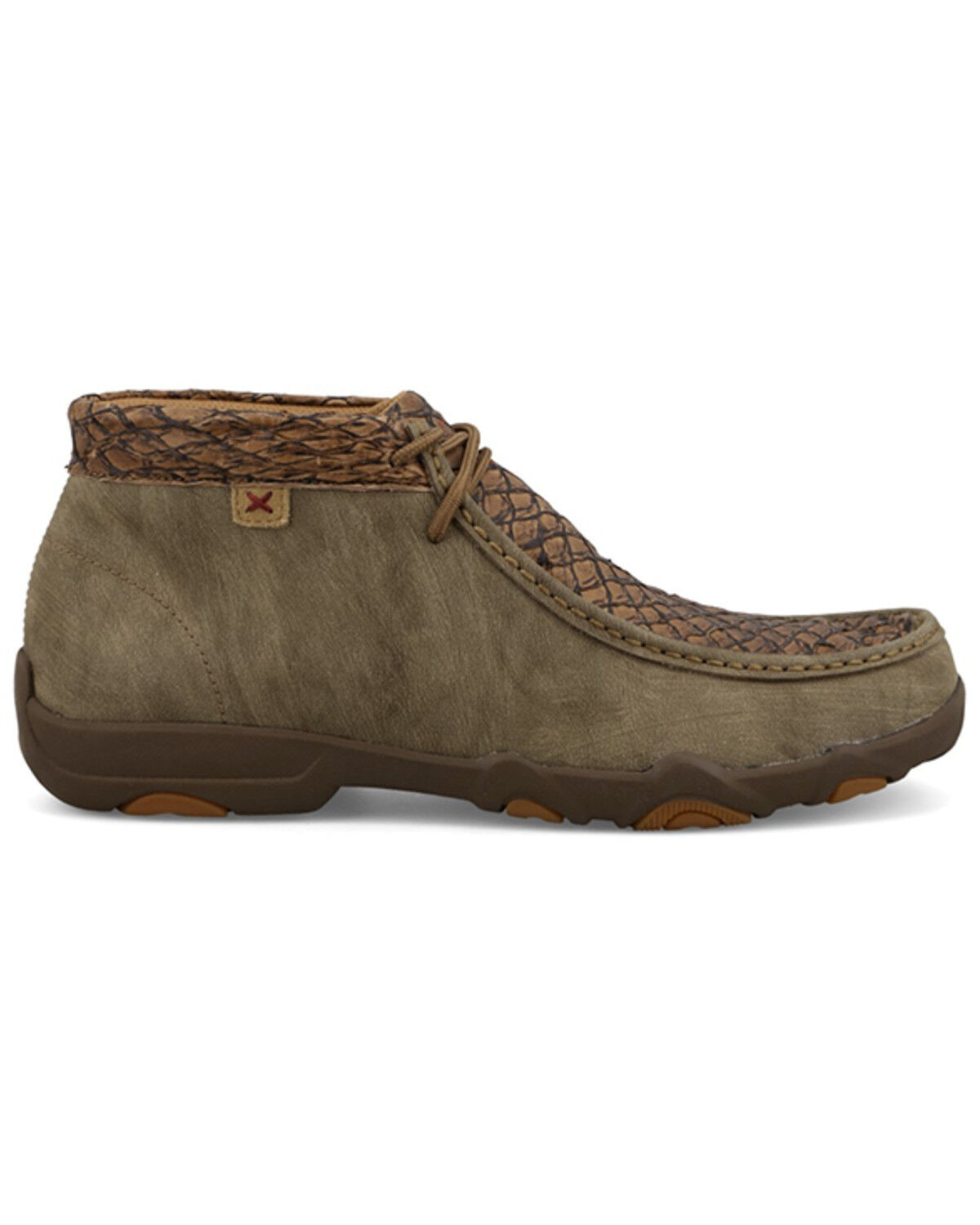 Image #2 - Twisted X Men's Exotic Seabass Chukka UltraLite X™ Driving Shoes - Moc Toe, Tan, hi-res
