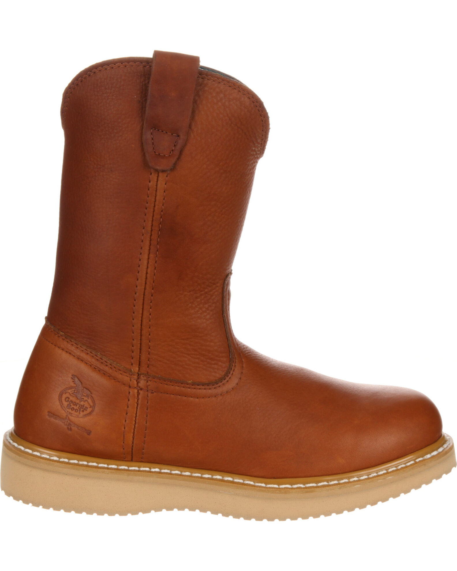 Image #2 - Georgia Men's Farm & Ranch Wellington Work Boots, Gold, hi-res