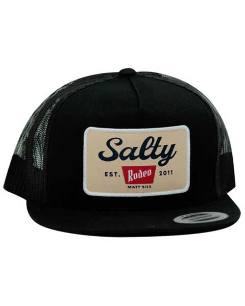 Salty Rodeo Men's The OG Salty Recreation Patch Mesh-Back Trucker Cap , Black, hi-res
