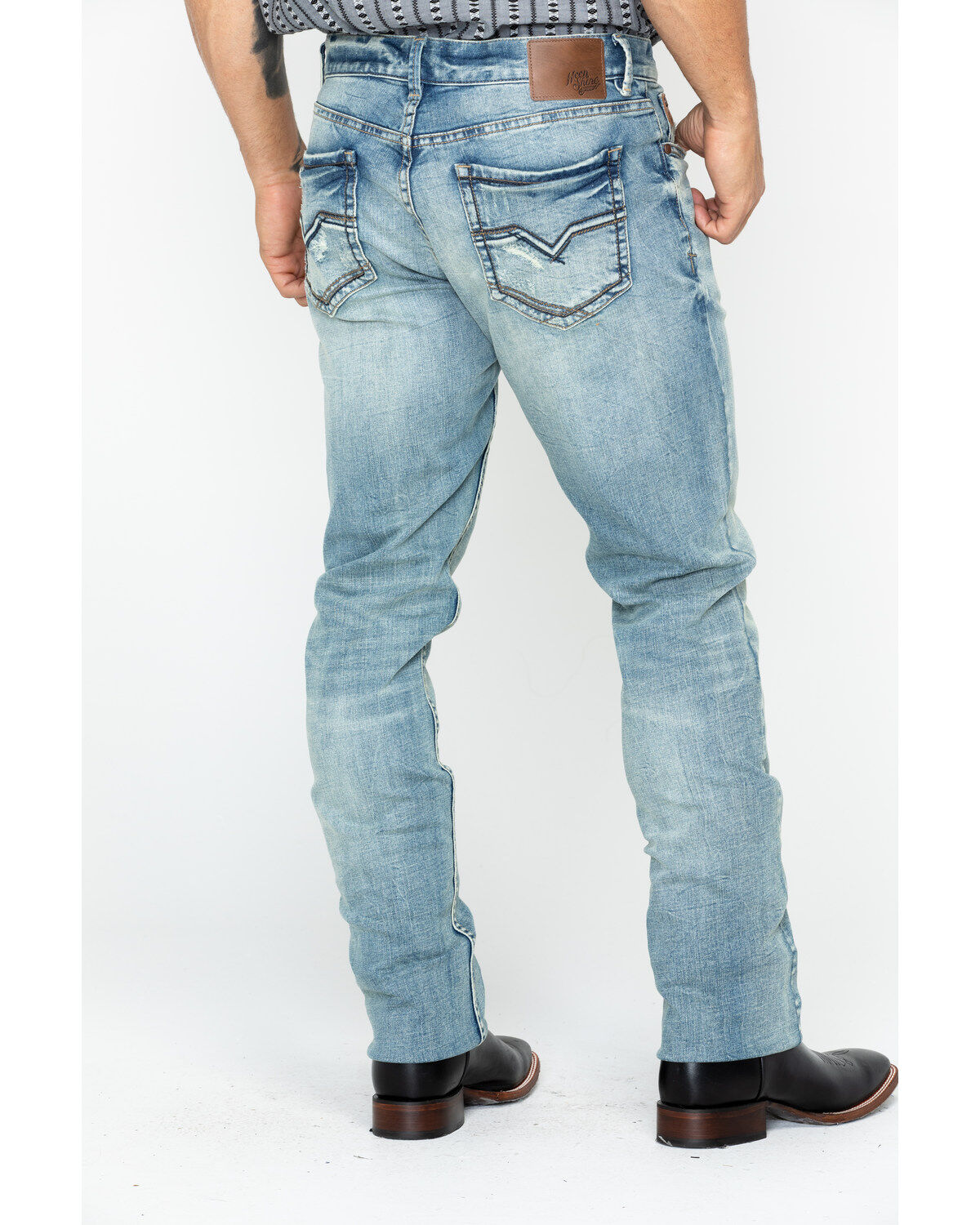 Image #2 - Moonshine Spirit Men's Sutton Decker Slim Straight Stretch Denim Jeans, Indigo, hi-res