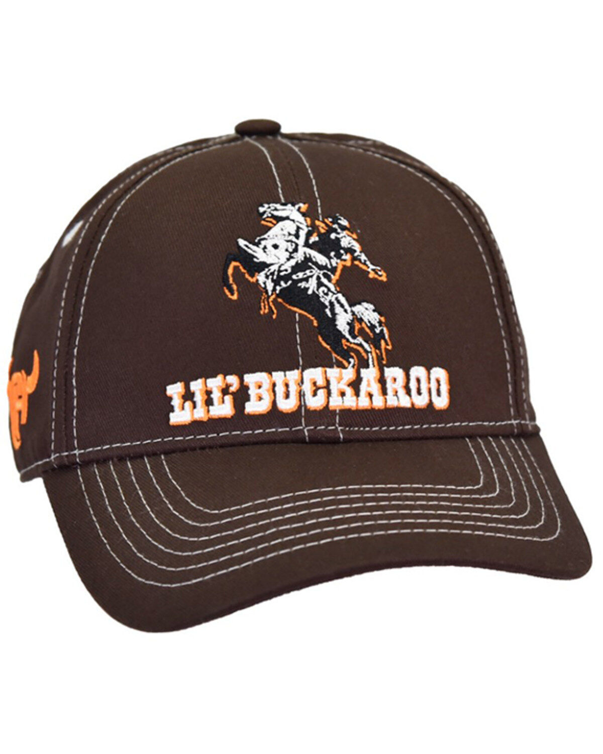 Image #1 - Cowboy Hardware Boys' Lil Buckaroo Ball Cap, Brown, hi-res