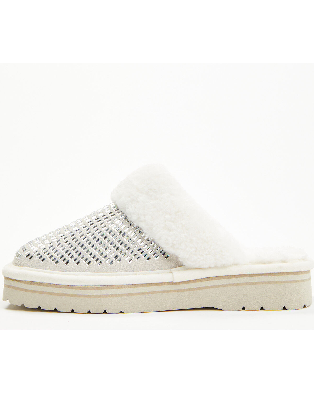 Image #3 - Ariat Women's Jackie Square Toe Platform Slippers, Cream, hi-res
