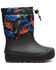 Image #2 - Bogs Boys' Snow Shell Real Dino Waterproof Winter Boots - Round Toe, Black, hi-res