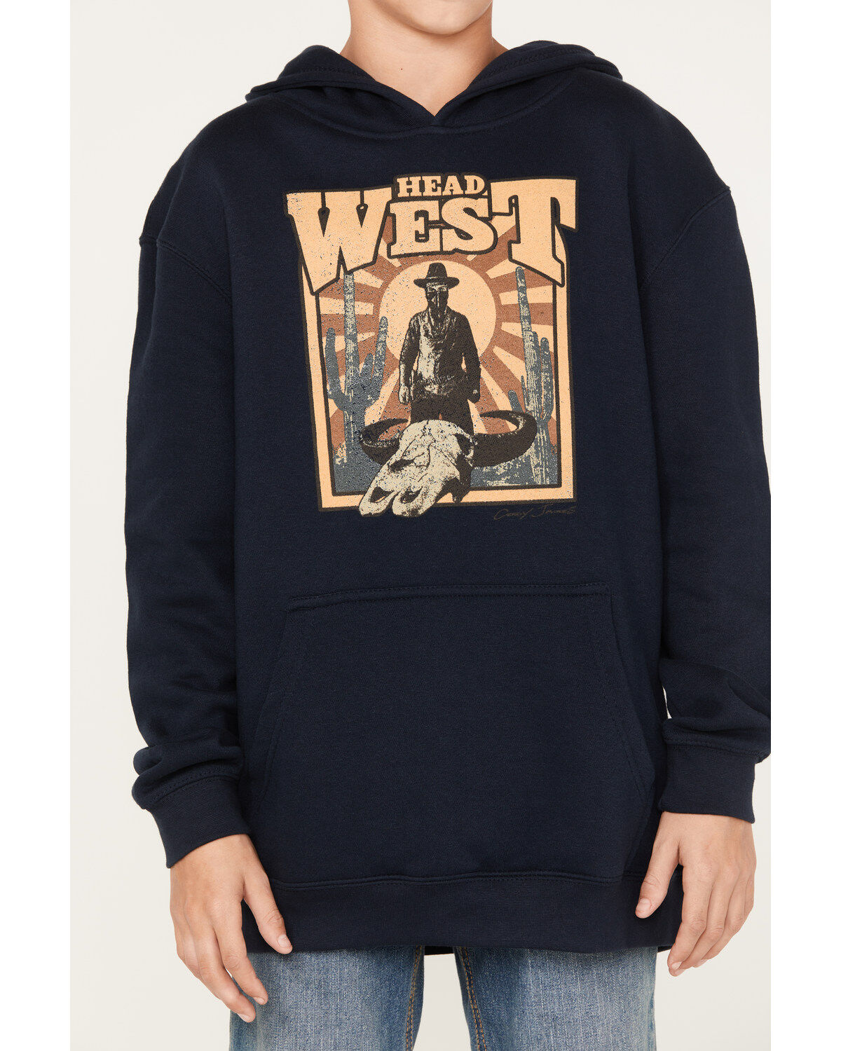 Image #3 - Cody James Boys' West Hooded Sweatshirt, Navy, hi-res