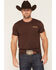 Image #2 - Cody James Men's Give 'Em The Horns Short Sleeve Graphic T-Shirt, Chocolate, hi-res