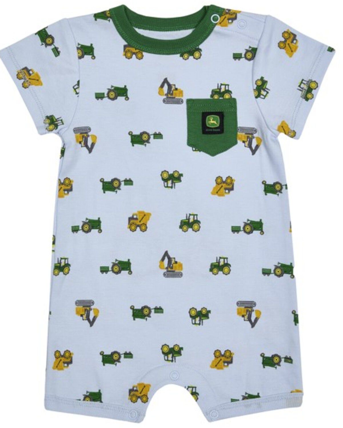 John Deere Infant Boys´ Farm Equipment Short SleeveOnesie