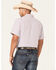 Cody James Men's Redfield Dobby Stripe Short Sleeve Snap Western Shirt , White, hi-res